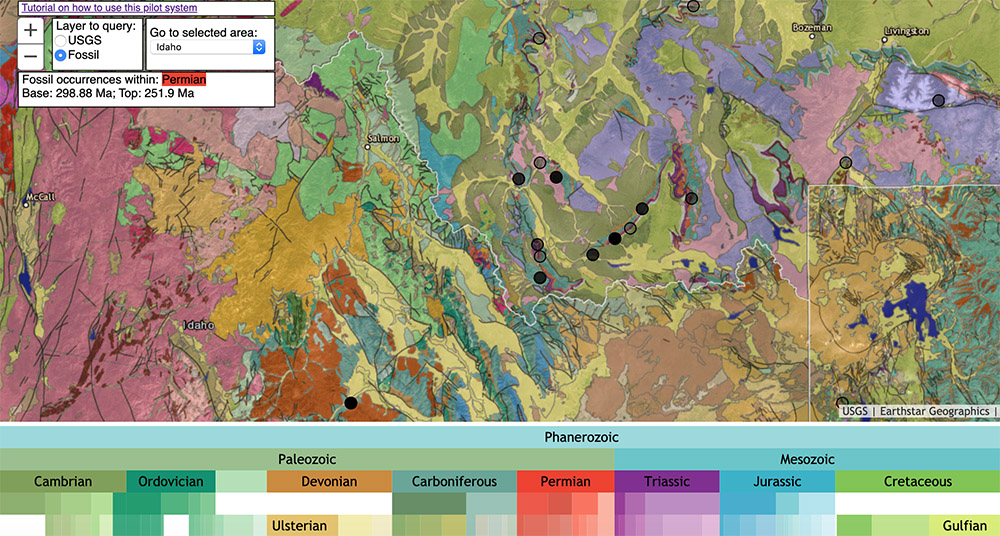 colorful geologic map